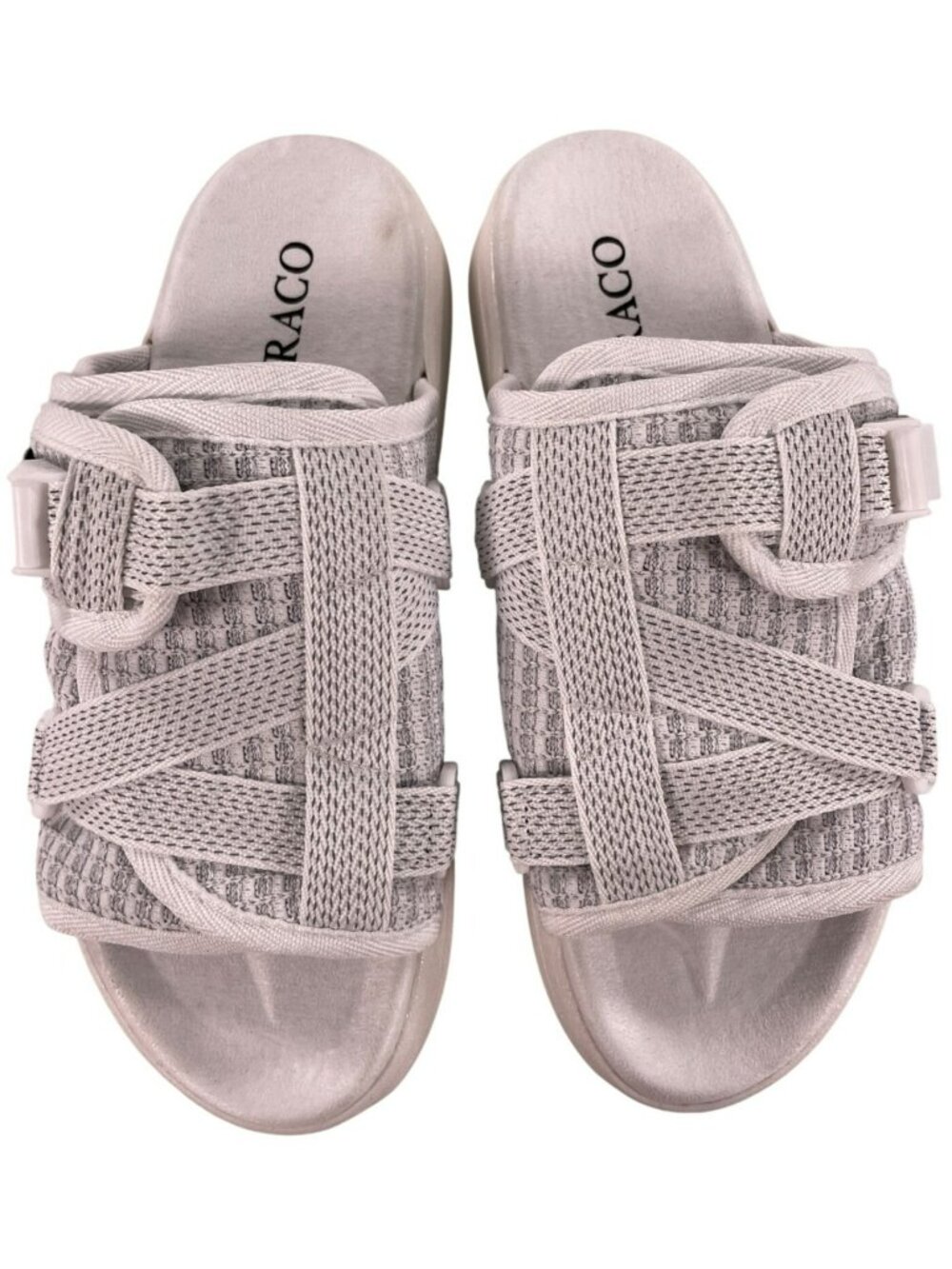 Draco Slides Adjustable Grey Mesh Casual Sandals Size 9-10 - Picture 4 of 8